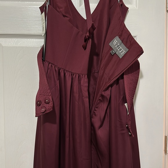 NEW Vera Wang WHITE Wine Colour Full Length Special Occasion / Bridesmaid /Grad - Picture 8 of 10